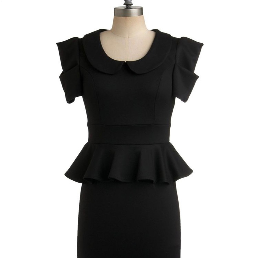 Peter Pan Collar Peplum Dress